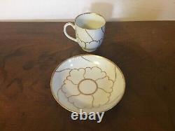 Antique 18th c. English Worcester Porcelain Tea Cup and Saucer Georgian Dr. Wall