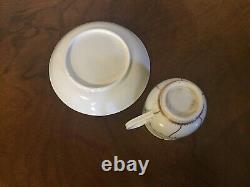 Antique 18th c. English Worcester Porcelain Tea Cup and Saucer Georgian Dr. Wall