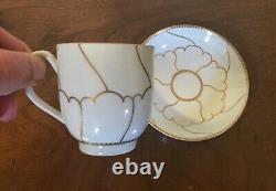 Antique 18th c. English Worcester Porcelain Tea Cup and Saucer Georgian Dr. Wall