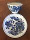 Antique 18th C. Worcester Porcelain Tea Cup & Saucer Plate Bowl Blue & White