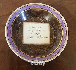 Antique 18th century German Porcelain Tea Saucer Dish Faux Marble Porphyry Stone
