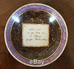 Antique 18th century German Porcelain Tea Saucer Dish Faux Marble Porphyry Stone