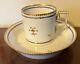 Antique 18th Century Vienna Porcelain Tea Cup Or Coffee Can & Saucer Sprig