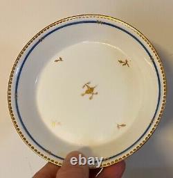 Antique 18th century Vienna Porcelain Tea Cup or Coffee Can & Saucer Sprig