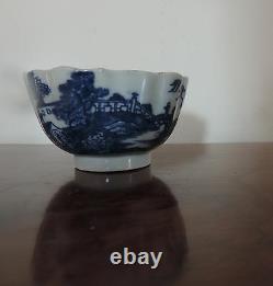 Antique 18th century Worcester Porcelain Tea Cup Bowl Blue and White Chinese