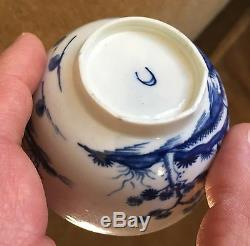 Antique 18th century Worcester Porcelain Tea Cup Chinese Taste Blue & White 1770