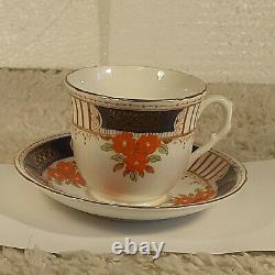 Antique 1925-1941 Melba Bone China Hand Painted Floral Tea Cup & Saucer England