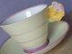 Antique 1930's Paragon England Yellow Bone China Flower Handle Tea Cup Teacup