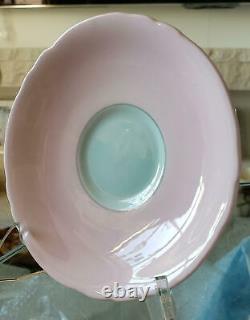 Antique 19521960s PARAGON butterfly handle pink tea cup & saucer