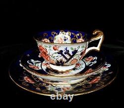 Antique 19th Century Coalport Imari Teacup & Saucer Trio C1880 hand painted