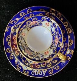 Antique 19th Century Coalport Imari Teacup & Saucer Trio C1880 hand painted