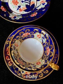 Antique 19th Century Coalport Imari Teacup & Saucer Trio C1880 hand painted