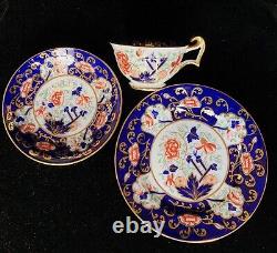 Antique 19th Century Coalport Imari Teacup & Saucer Trio C1880 hand painted
