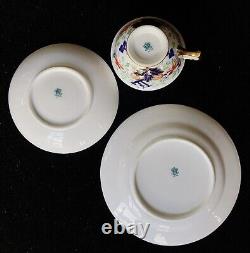 Antique 19th Century Coalport Imari Teacup & Saucer Trio C1880 hand painted