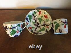 Antique 19th c. Coalport Porcelain Trio Tea Cup Coffee Can & Saucer 1810 Imari 2