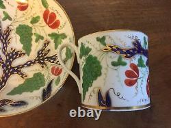 Antique 19th c. Coalport Porcelain Trio Tea Cup Coffee Can & Saucer 1810 Imari 2