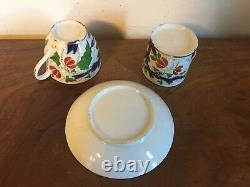 Antique 19th c. Coalport Porcelain Trio Tea Cup Coffee Can & Saucer 1810 Imari 2