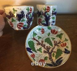 Antique 19th c. Coalport Porcelain Trio Tea Cup Coffee Can & Saucer 1810 Imari 3