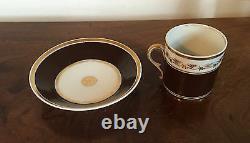 Antique 19th c. Empire Old Paris Porcelain Tea Cup & Saucer French Coffee Can