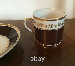 Antique 19th c. Empire Old Paris Porcelain Tea Cup & Saucer French Coffee Can
