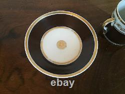 Antique 19th c. Empire Old Paris Porcelain Tea Cup & Saucer French Coffee Can