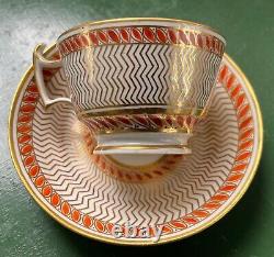 Antique 19th c. English New Hall Spode Porcelain Tea Cup & Saucer London Shape 2