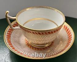 Antique 19th c. English New Hall Spode Porcelain Tea Cup & Saucer London Shape 2