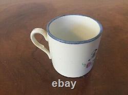 Antique 19th c. English Porcelain Coffee Can or Tea Cup with Motto For a Good Girl