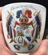 Antique 19th C. Paris Or German Porcelain Tea Cup Corps Rhenania Heidelberg Arms