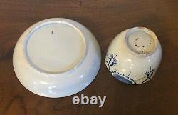 Antique 19th c. Staffordshire Pearlware Tea Cup Bowl & Saucer Creamware 1810 20