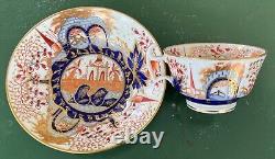 Antique 19th century English Regency Imari Porcelain Tea or Coffee Cup & Saucer