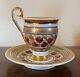 Antique 19th Century Paris Porcelain French Empire Tea Cup & Saucer Gilt Gold