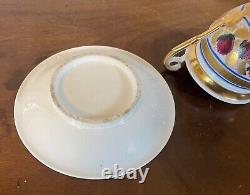 Antique 19th century Paris Porcelain French Empire Tea Cup & Saucer Gilt Gold