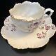 Antique A. Lanternier Limoges France Moustache 1890s Tea Cup Saucer Gold Floral