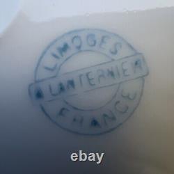 Antique A. Lanternier LIMOGES FRANCE Moustache 1890s Tea Cup Saucer Gold Floral