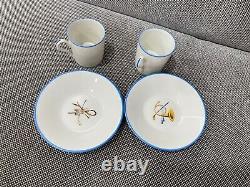 Antique Art Deco Gio Ponti for Richard Ginori Porcelain Tea Set w Cups & Saucers