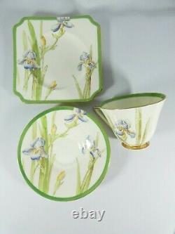 Antique Art Deco Royal Doulton Iris 21pc Tea Set Trio Cup Saucer Plate V1346