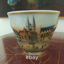 Antique Austrian Architectural Porcelain Cup