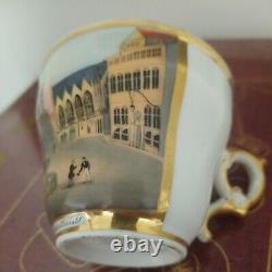 Antique Austrian Architectural Porcelain Cup