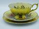 Antique Aynsley Trio Comprising A Tea Cup With Saucer And Cake Plate In The Gold