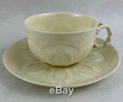 Antique Belleek Institute Pattern Cup & Saucer18701st PeriodBlack MarkParian