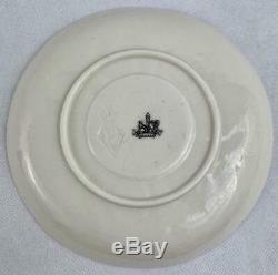 Antique Belleek Institute Pattern Cup & Saucer18701st PeriodBlack MarkParian