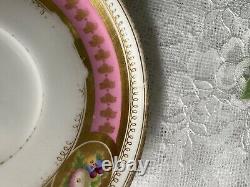 Antique Brown Westhead & Moore Pink Teacup and Saucer