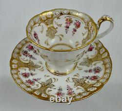 Antique Brown, Westhead & Moore Tea Cup & Saucer, c. 1850