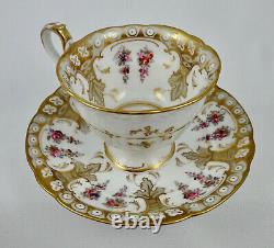 Antique Brown, Westhead & Moore Tea Cup & Saucer, c. 1850