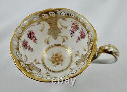 Antique Brown, Westhead & Moore Tea Cup & Saucer, c. 1850