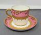 Antique Brownfield's Pink & Gold Demitasse Tea Cup & Saucer, Aesthetic Period