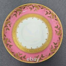 Antique Brownfield's Pink & Gold Demitasse Tea Cup & Saucer, Aesthetic Period