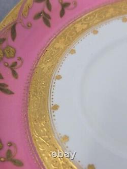 Antique Brownfield's Pink & Gold Demitasse Tea Cup & Saucer, Aesthetic Period