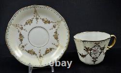 Antique CAC Lenox Belleek Tea Cup & Saucer, Jeweled